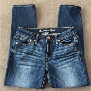 American Eagle Dark Wash Slouchy Jean 2 Regular